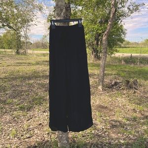 Black Flowy Tie Pants